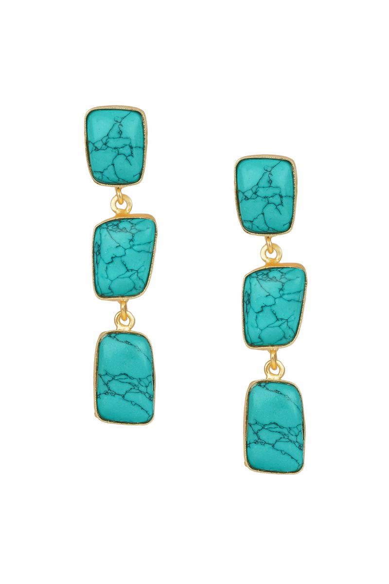 Trinity Turquoise Earring