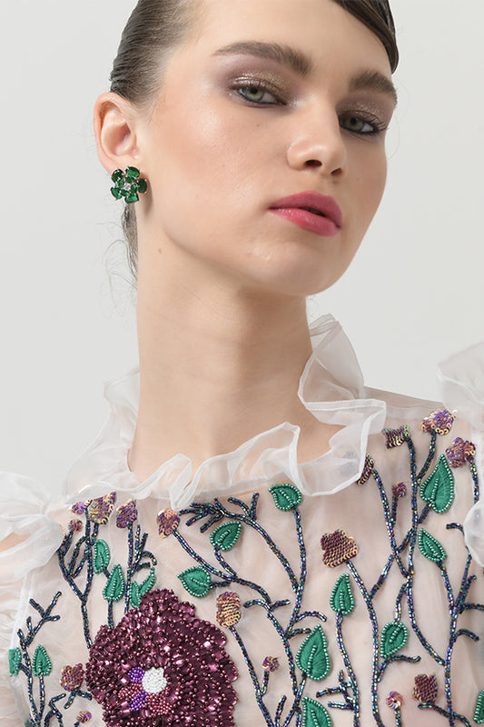 Emerald Blossom Earrings